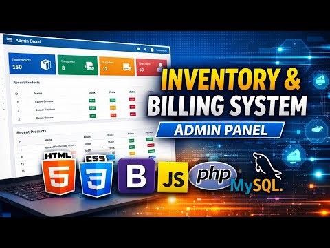 Complete Inventory & Billing System | PHP, MySQL, Bootstrap (Admin & Cashier)