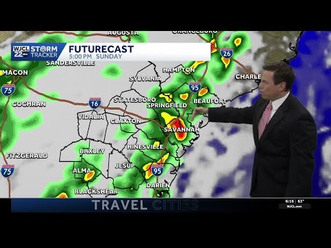 Warm today with a few showers possible for the Savannah area