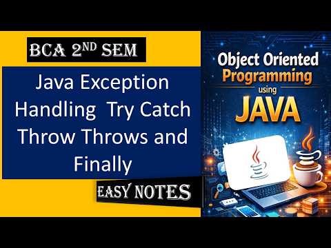 Java Exception Handling Explained Simply with Try Catch Throw Throws and Finally | MDU BCA |