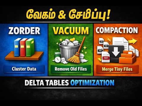 Day 22 Delta Table Optimization with ZORDER, VACUUM, and Compaction Tamil Spark Databricks Tutorial