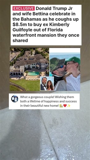 Donald Trump Jrand wife Bettina celebrate in the Bahamas as he coughs up $8.5m #celebrity