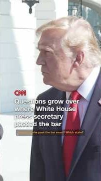 New White House Press Secretary Katie Zacharia faces bar status questions