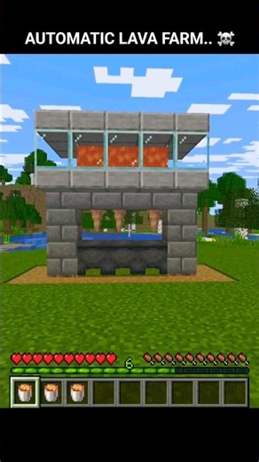 Simple Automatic Lava Farm in Minecraft 🔥⚙️ #shortsminecraft #mctutorial #minecrafttutorial