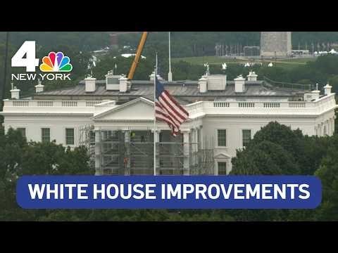 LIVE: White House Scaffolding Sparks Questions | Live View | President Donald Trump | Washington, DC