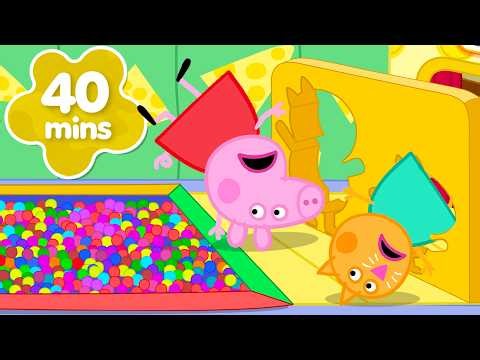 Peppa Pig Takes On CHEESE HOLE IN THE WALL!🧀 Teamwork Game | BRAND NEW Tales Full Episodes | 35 Mins