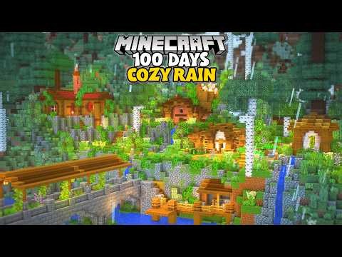 I Spent 100 Days In The Rain In Minecraft