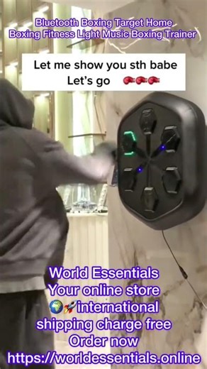 Smart Music Boxing Trainer | Home Workout + Stress Relief | LED Fitness Target