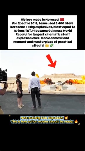 During Spectre (2015): Guinness Record for Biggest Explosion in Cinema History ! 🎬