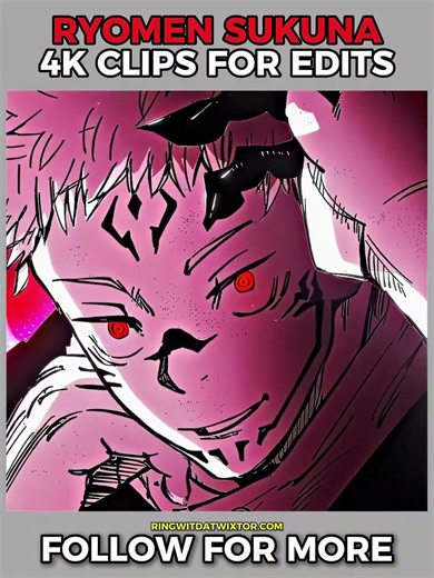 Ryomen Sukuna 4K Twixtor Clips For Edits | Jujutsu Kaisen