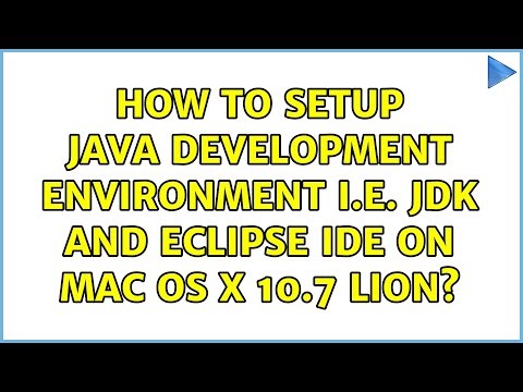 How to setup java development environment i.e. jdk and eclipse IDE on Mac OS X 10.7 Lion?