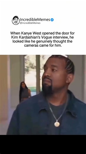 Resurfaced clip shows Kanye West opening the door for Kim Kardashian’s Vogue interview #kanyewest