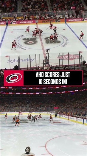 Canes goal just 10 SECONDS into the game! ⏰