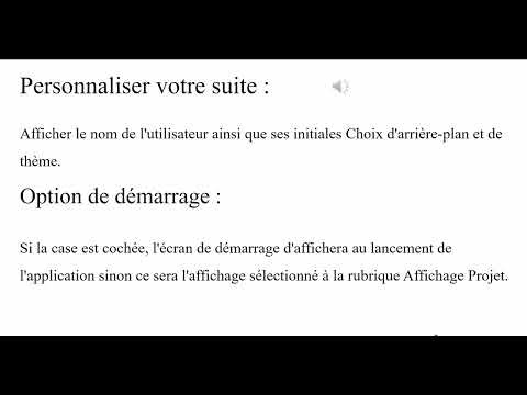 rubrique générale de Microsoft Project