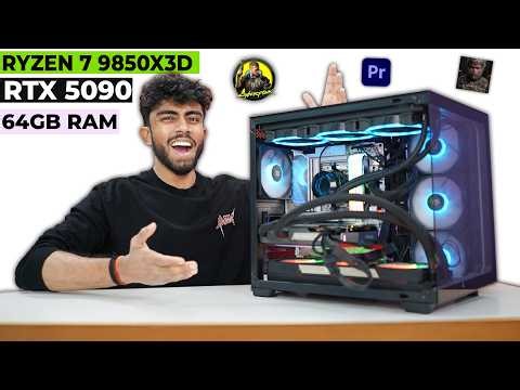 DREAM COMES TRUE! 🤩 Fastest Gaming PC With Ryzen 7 9850X3D + RTX 5090, 32GB RAM⚡️