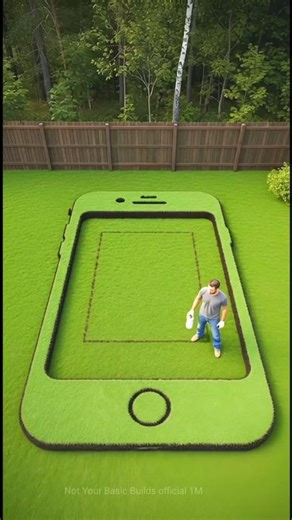 🍄🏠Building a Giant iPhone in my Backyard 📱- 24 Hour Challenge #shorts #viralvideo #tranding #bunker