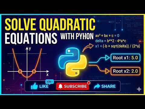 Quatratic equation solving using python