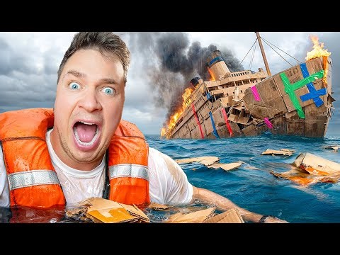 I SURVIVED The Sinking TITANIC Box Fort 100 TIMES!