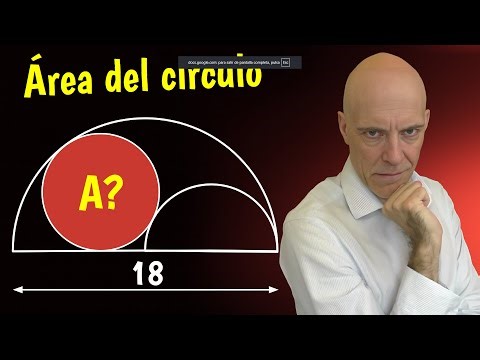 Semicírculo y círculo inscrito | ¿Cuál es el área del círculo?🧐