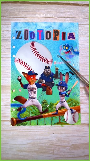 Violet Story 바이올렛 스토리 on Instagram: "Scrapbooking 다꾸 | Zootopia 2 : baseball 주토피아 2 : 야구 | Journaling Please let me know which theme you want! i will make it for you :) 보고 싶은 다꾸 스타일이 있으신가요? 댓글로 남겨주시면 제가 만들어 드릴게요♥ Thank you for watching🫶 Have a nice day🥰 #journaling #zootopia #zootopia2 #disney #craft"