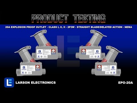 20A Explosion Proof Outlet - Class I, II, II - 2P3W - Straight Blade/Delayed Action - NEMA