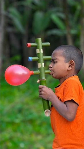 Three Colourful Balloons Creations with Bamboo