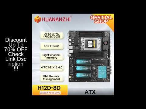 HUANANZHI H12D 8D AMD Motherboard with BMC module support AMD EPYC 7002 7003 series CPU 8 channel m