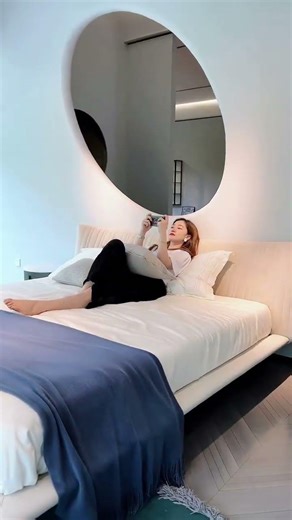 Shell Floating Bed — Effortless Elegance You Can’t Resist ✨#Bed#BedGoals#MustHave#FurnitureFinds