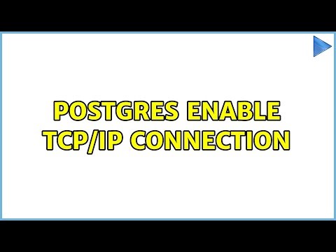 Postgres Enable TCP/IP Connection (2 Solutions!!)