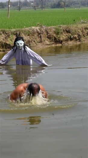 😱 Was there really a ghost? Viral prank video in the pond! Emtiaz bhuyan #shorts
