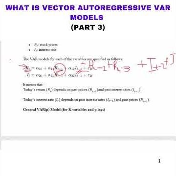 (Pt.3) What is Vector Autoregressive VAR Models Explained in Simple Language