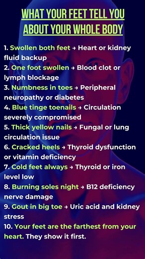 What Your Feet Tell You About Your Whole Body #seniorhealth #healthwarning #science #facts