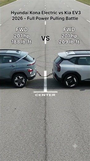 Hyundai Kona Electric vs Kia EV3 2026 – Full Power Pulling Battle test 367