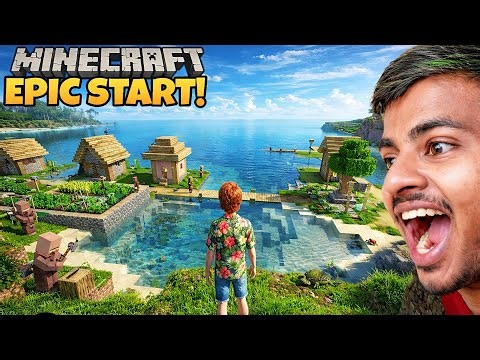 MY CRAZY START IN MINECRAFT SURVIVAL PE🔥|| Minecraft Survival Series Series ep.1 [HINDI]