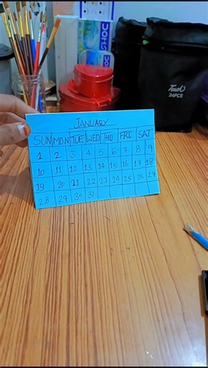 DIY Paper Calendar | Easy Handmade Paper Calendar Craft#ytshort #diybox #@queengirl7012