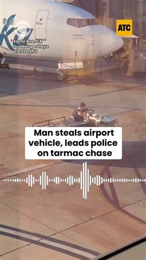 A passenger waiting for a flight to Seattle ran onto the tarmac at California’s John Wayne Airport and stole a vehicle used to tow aircraft, prompting a temporary ground stop.Air traffic control audio captures a pilot asking about the police activity near his plane, with a https://t.co/U7uJBeqe7K