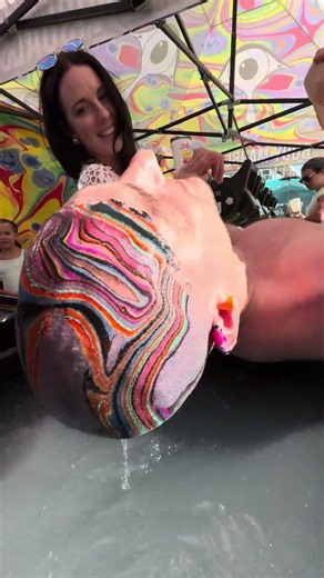 His Bald Head Dip at Tortuga Festival