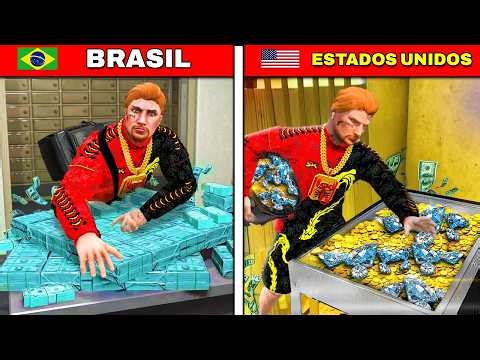Roubando BANCOS em VÁRIOS PAÍSES DIFERENTES!! (GTA 5 RP)