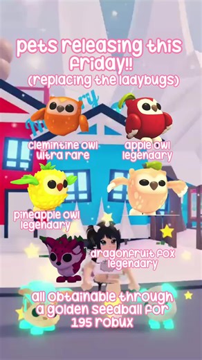 Exciting New Fruit Owls and Dragon Fruits in Adopt Me