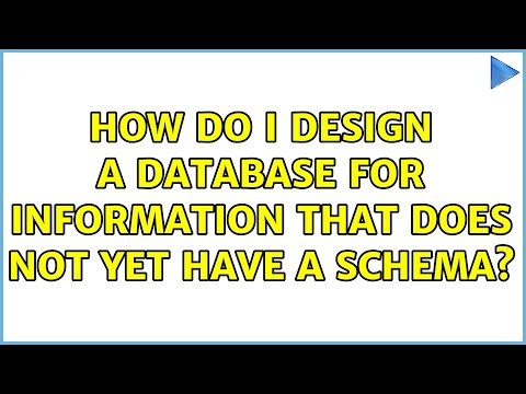 How do I design a database for information that does not YET have a schema? (3 Solutions!!)