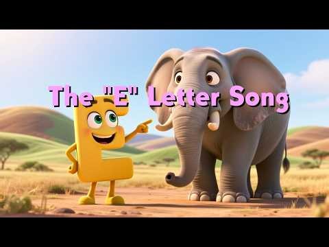 Learn the Letter E Phonics Sound "Eh" for Kids | Letter E Words Step-by-Step Alphabet | Elephant 🐘