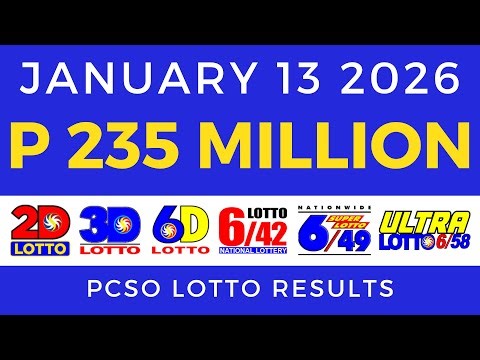Lotto Result Today 9pm January 13 2026 PCSO