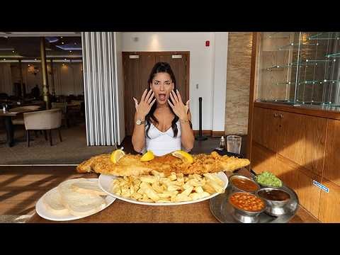 ENGLANDS ULTIMATE 'BIG PAPA' FISH & CHIPS CHALLENGE | @LeahShutkever