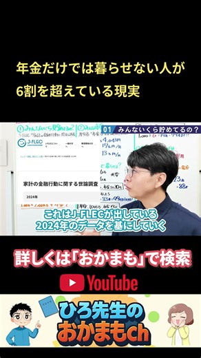【61%が貯金を取り崩す】年金だけでは暮らせない人が 6割を超えている現実 #shorts