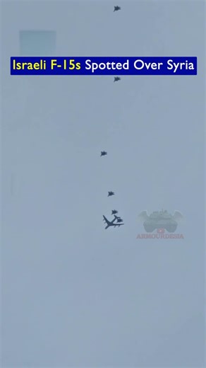 Israeli F-15 Fleet Refueling Mid-Air for Long Range Strike Spotted Over Syria