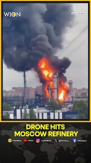 Ukrainian Drone Hits Moscow Region's Largest Refinery | WION Shorts