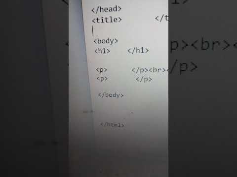 Making website using Notepad 