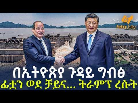 Ethiopia - በኢትዮጵያ ጉዳይ ግብፅ ፊቷን ወደ ቻይና… ትራምፕ ረሱት