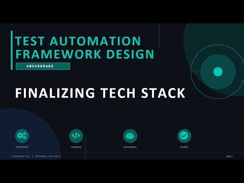 How to choose the Right Tech Stack for your Test Automation Framework || Framework Design Mastery
