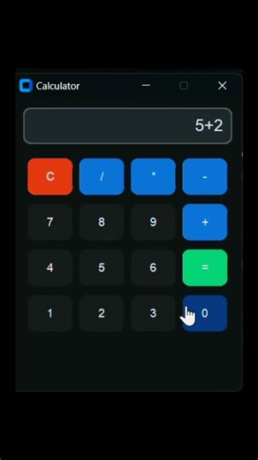 Build a Calculator App in Python 🧮 | GUI Project in 60 Seconds 🚀 #python #shorts
