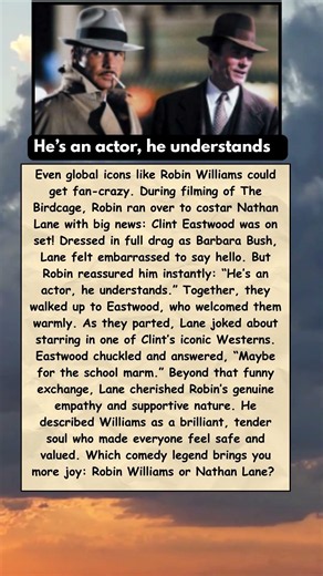 The Untold Birdcage Story Between Robin Williams & Clint Eastwood #shorts